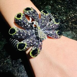 Vintage Stunning Peacock Cuff Bracelet